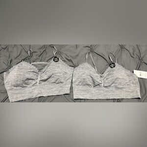 Two NWT-George Gray Lace Trim Bralettes. Two included